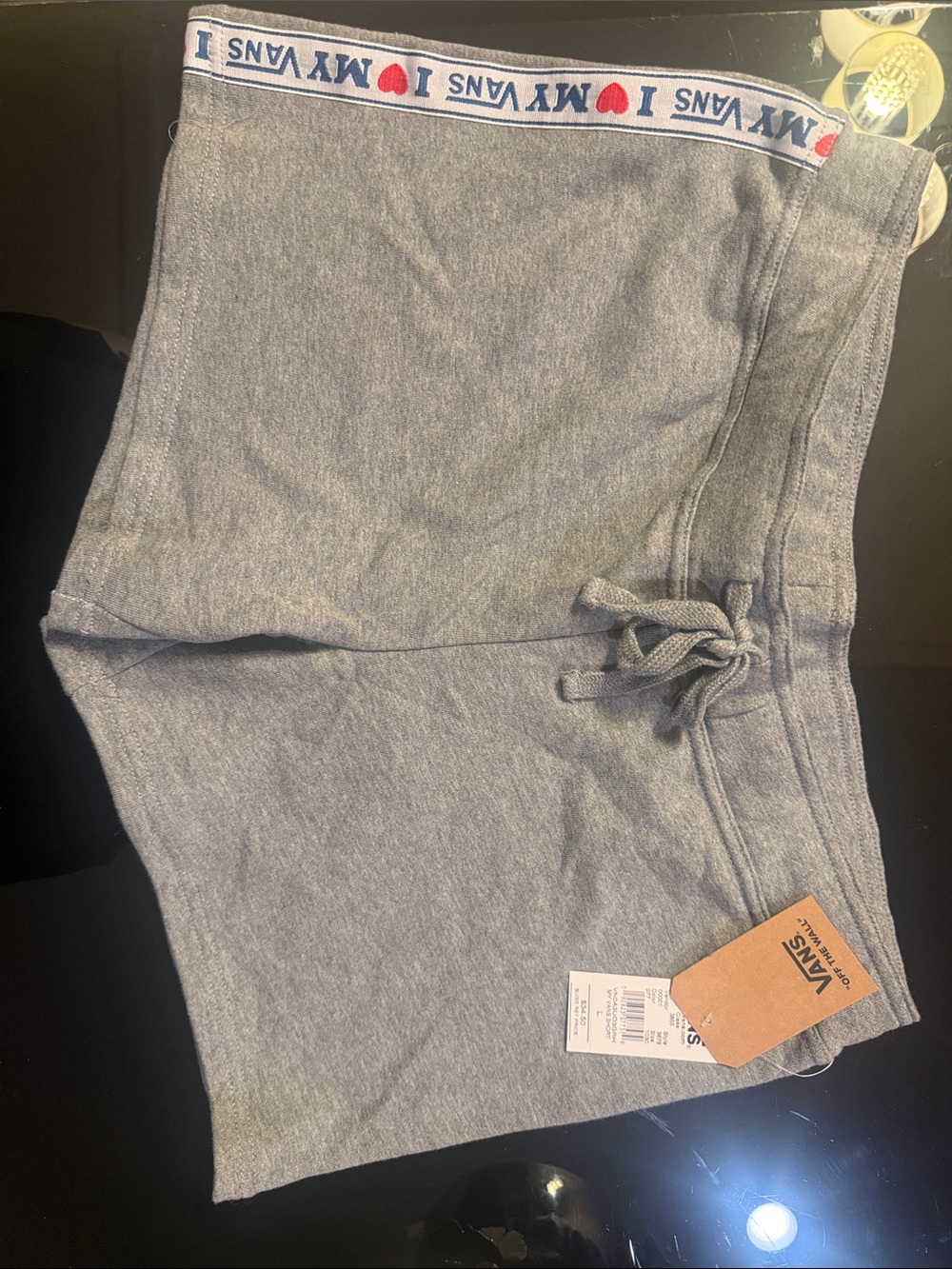 Vans Girls' Gray Logo Waistband Shorts